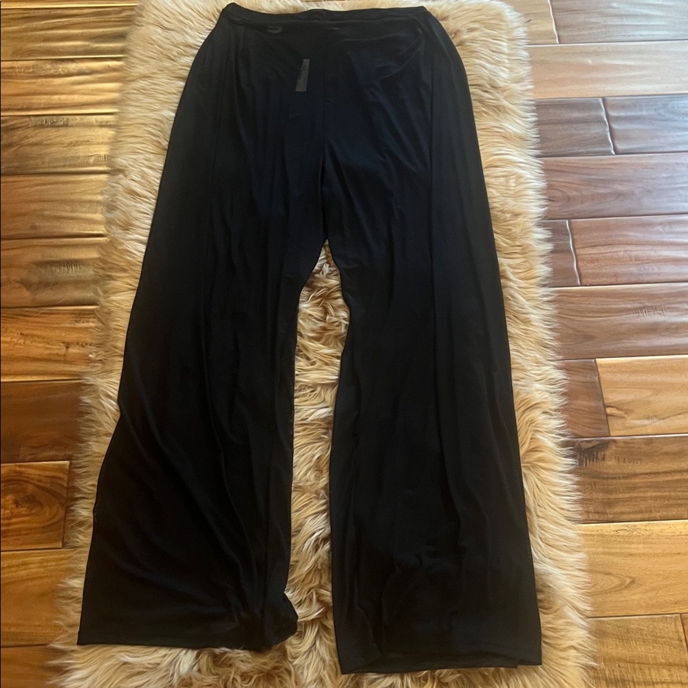 NWT Joah Brown Pleated Sheer Pant in Black  Mesh in Size M - Picture 8 of 11
